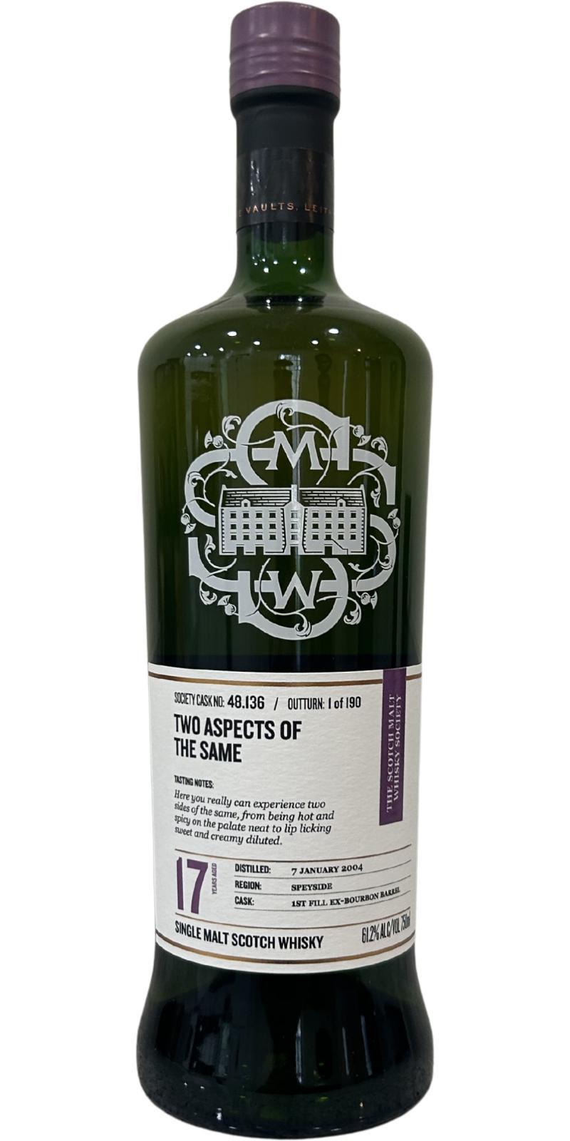 Balmenach 2004 SMWS 48.136 Two aspects of the same