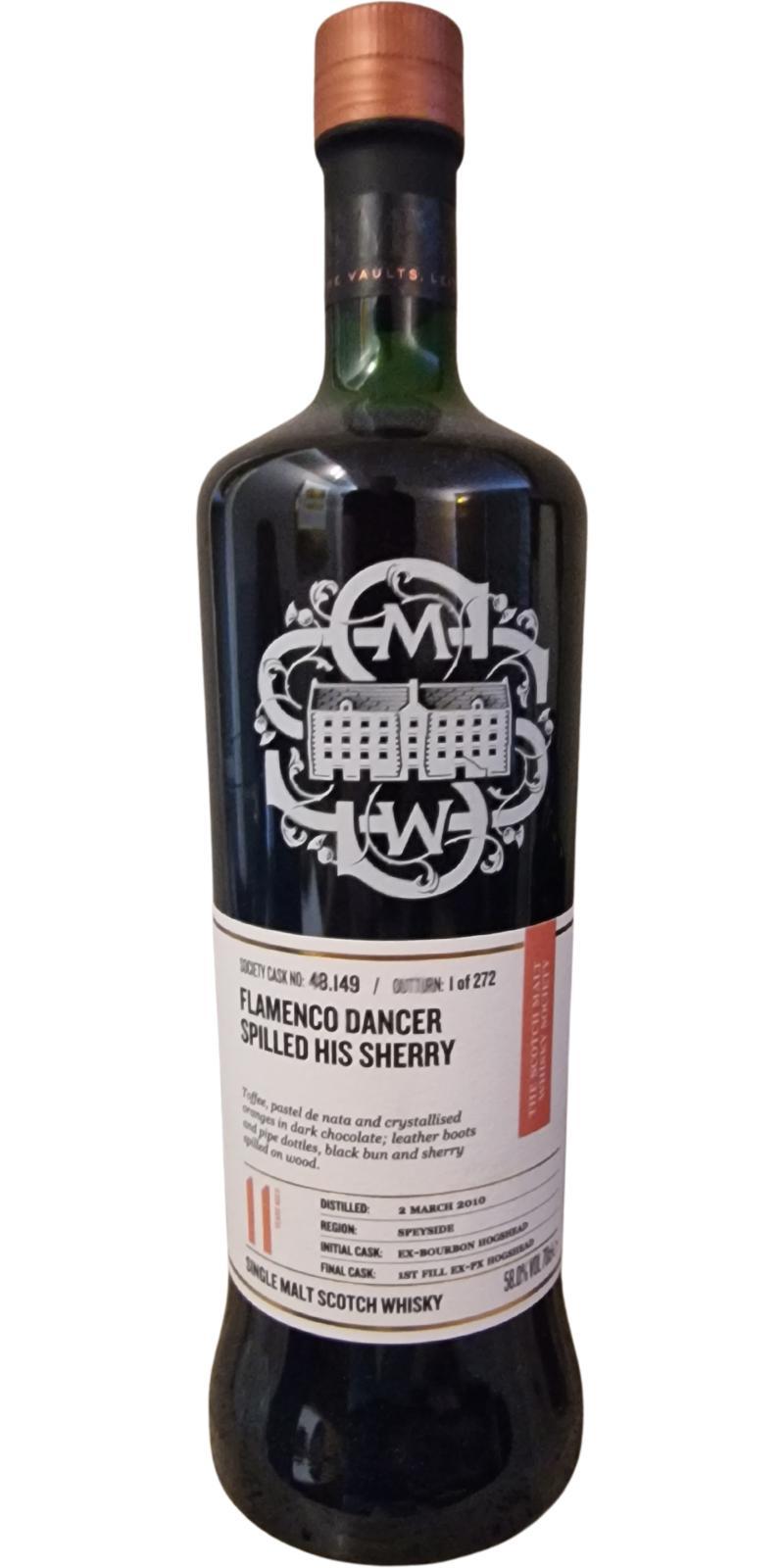 Balmenach 2010 SMWS 48.149 Flamenco dancer spilled his sherry