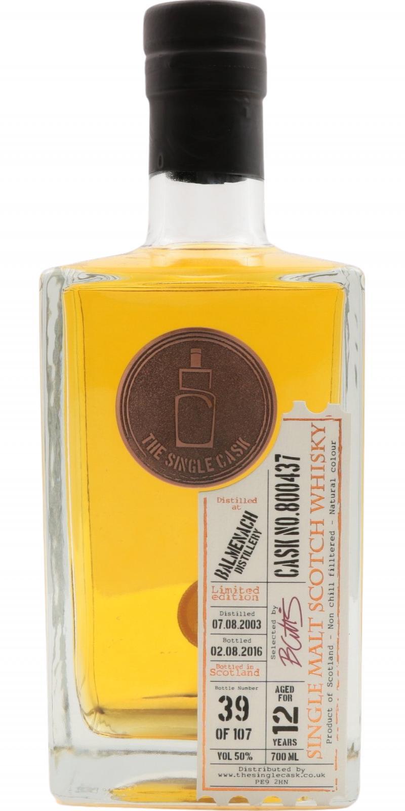 Balmenach 2003 TSCL The Single Cask