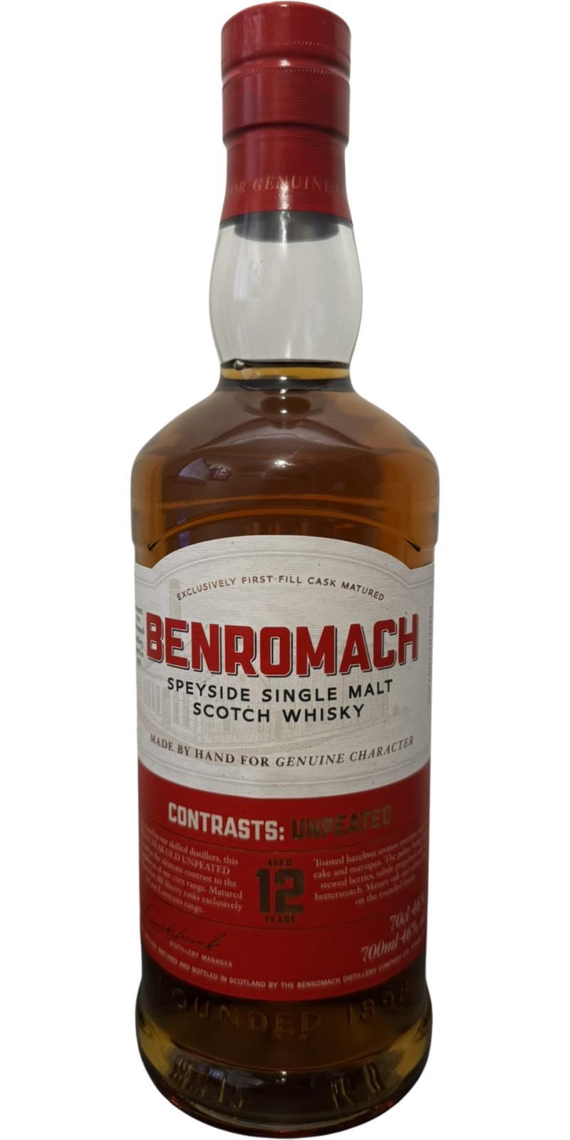 Benromach 12-year-old Contrasts: Unpeated