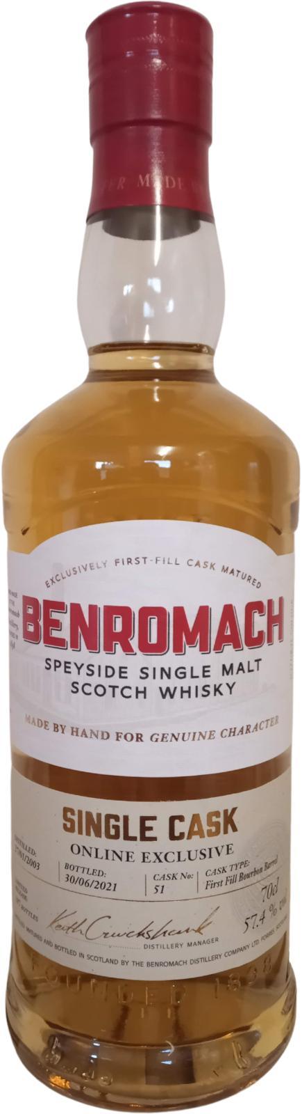 Benromach 2003 Single Cask