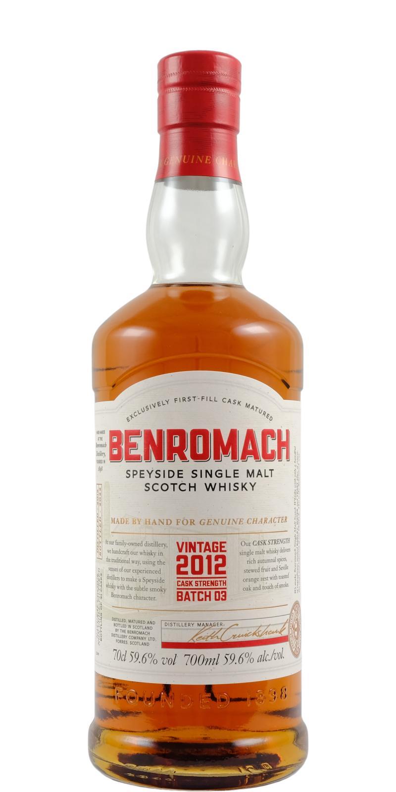 Benromach 2012 Cask Strength