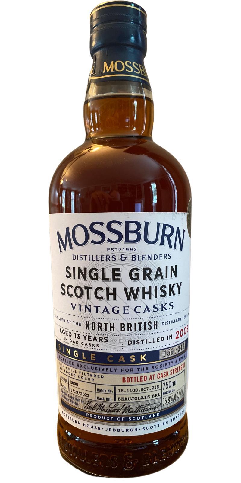 North British 2008 MDB Vintage Casks