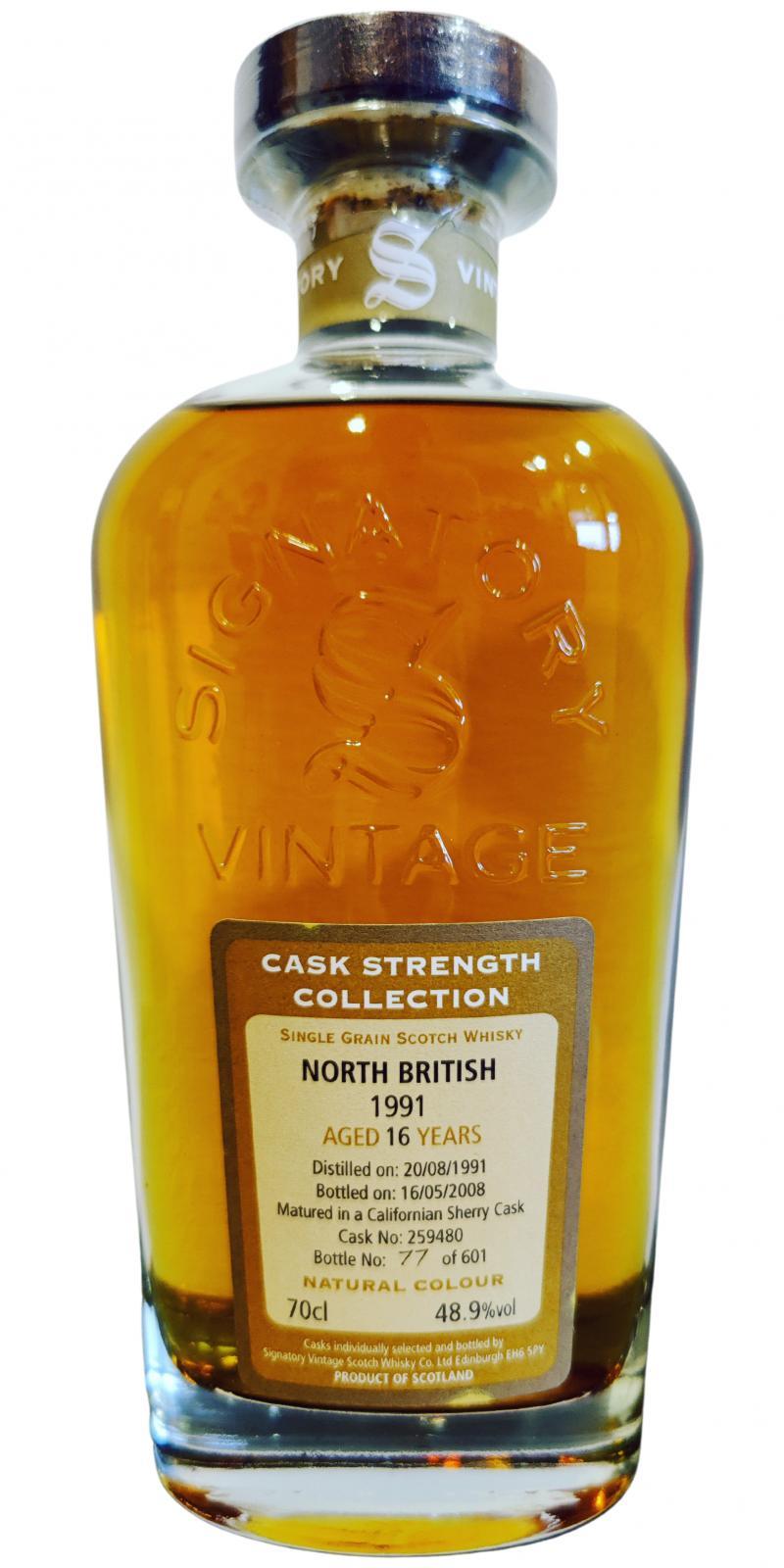 North British 1991 SV Cask Strength Collection