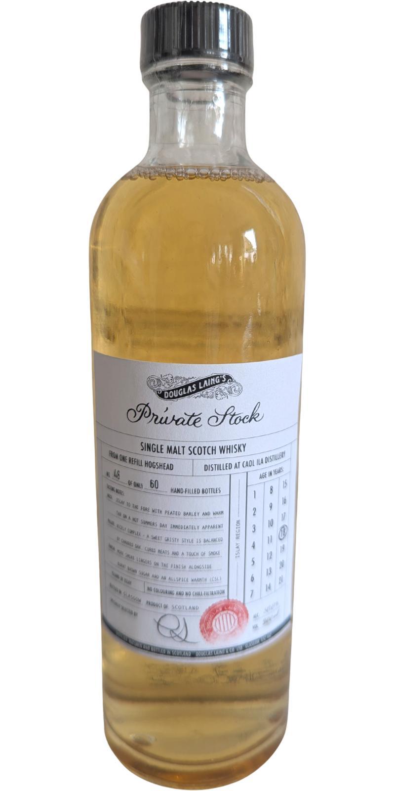Caol Ila 18-year-old DL Private Stock