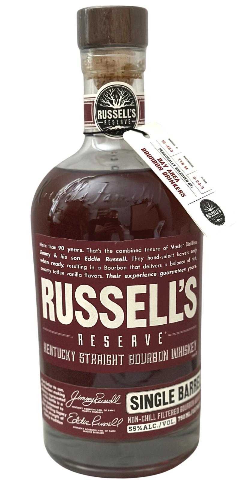 Russell's Reserve Kentucky Straight Bourbon Whiskey Single Barrel - Private Barrel Selection