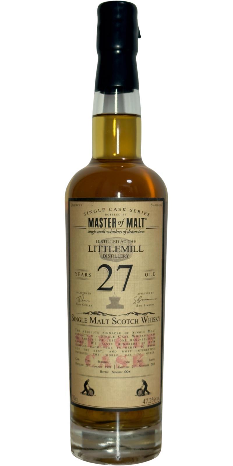 Littlemill 1991 MoM Single Cask Series