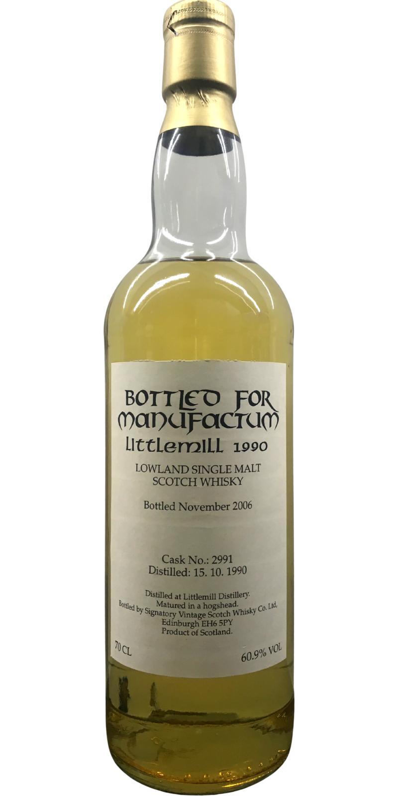 Littlemill 1990 SV Bottled for Manufactum