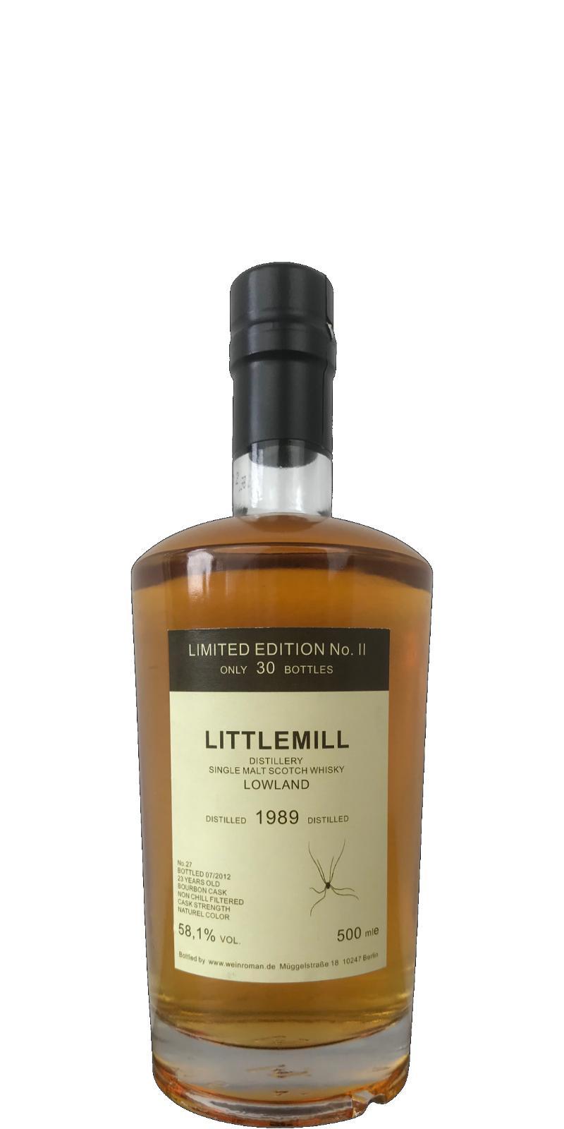Littlemill 1989 Wnrm Limited Edition No. II