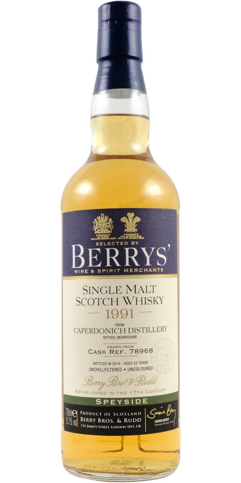 Caperdonich 1991 BR Berrys'