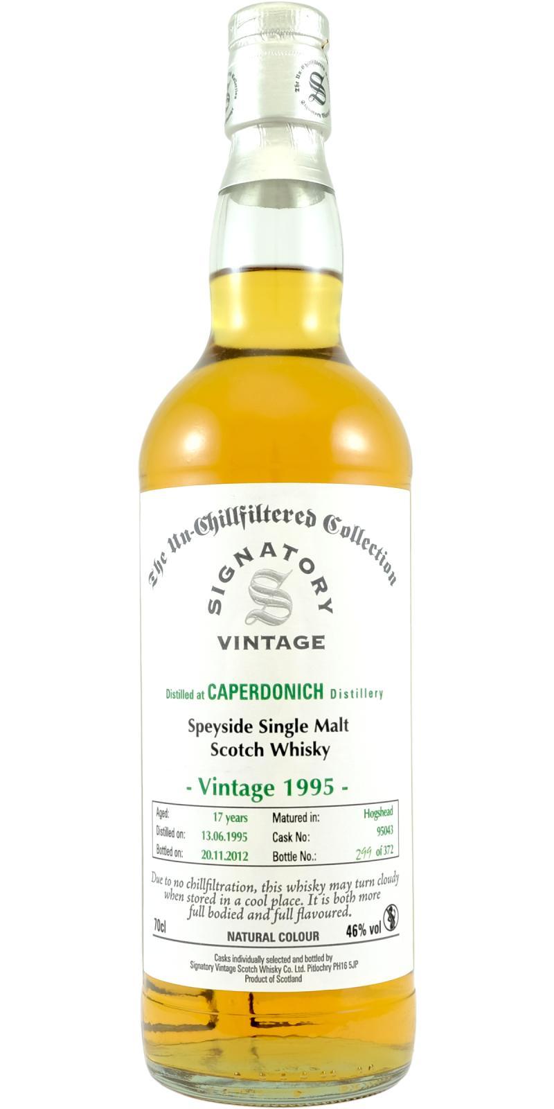 Caperdonich 1995 SV The Un-Chillfiltered Collection