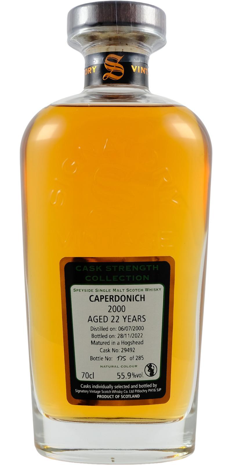 Caperdonich 2000 SV Cask Strength Collection