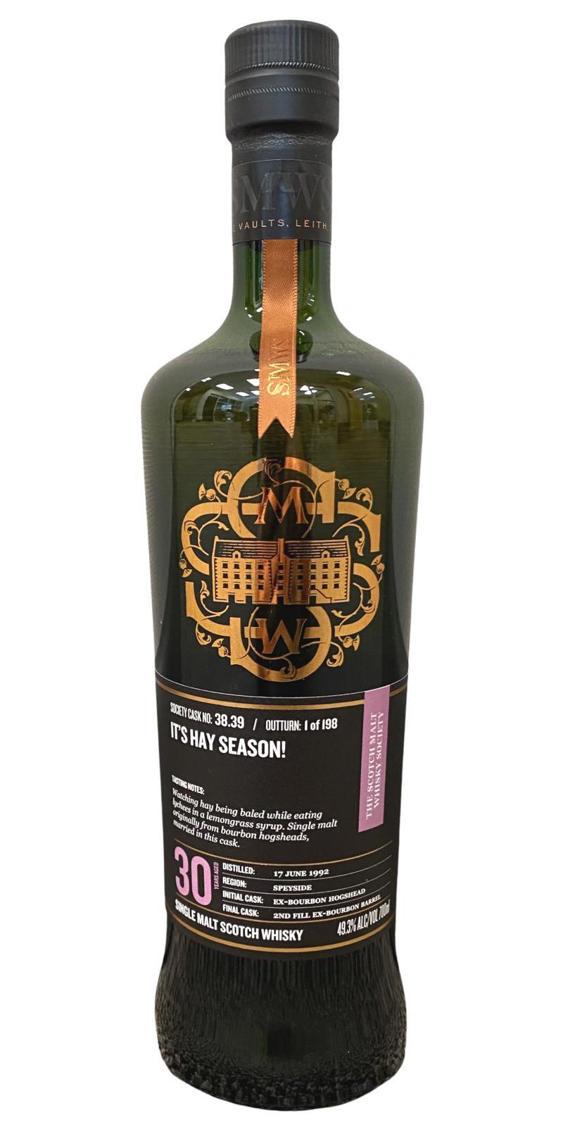 Caperdonich 1992 SMWS 38.39 It's hay season!