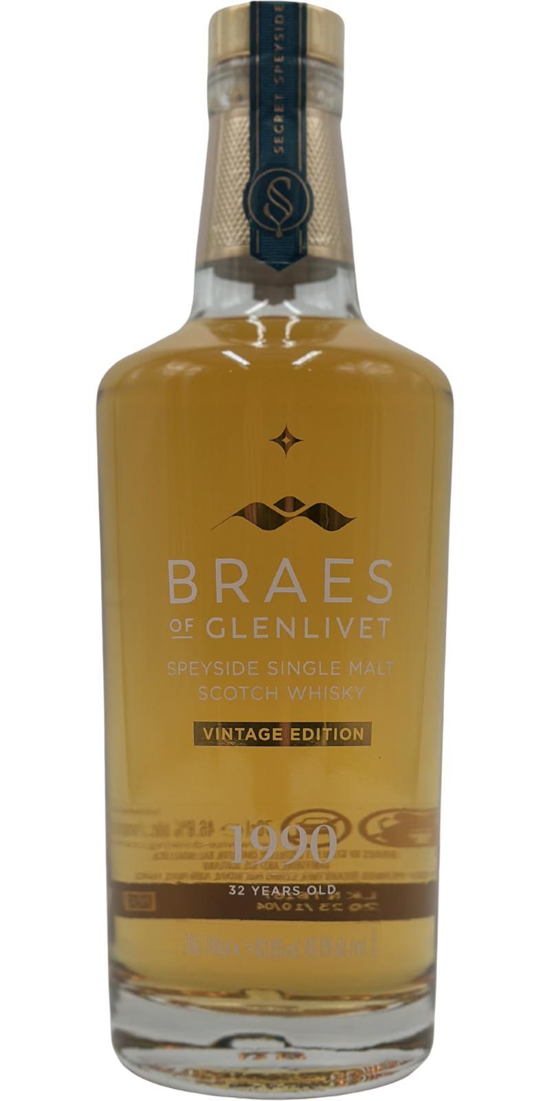 Braes of Glenlivet 1990 Secret Speyside Vintage Edition