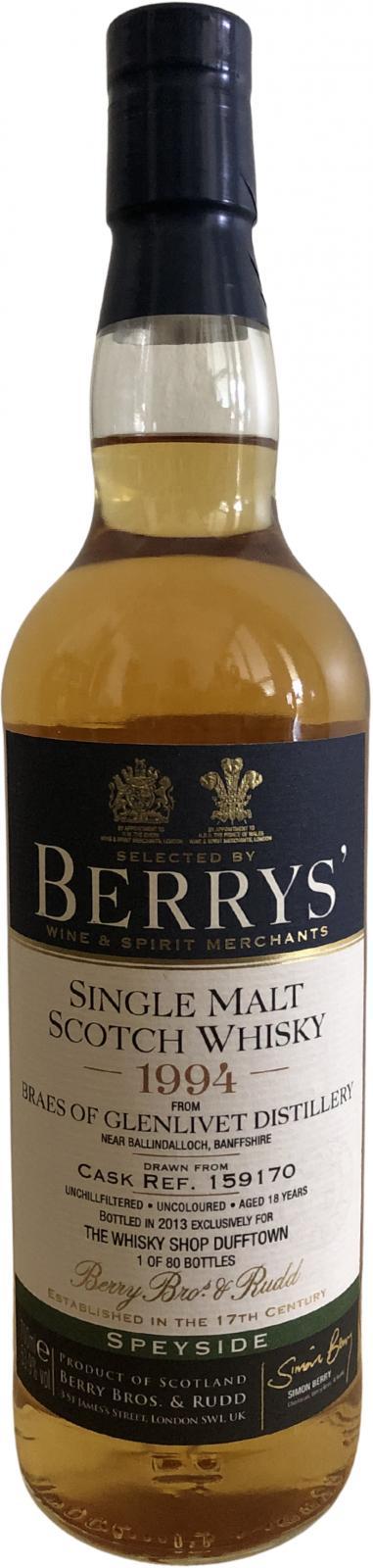 Braes of Glenlivet 1994 BR Berrys'