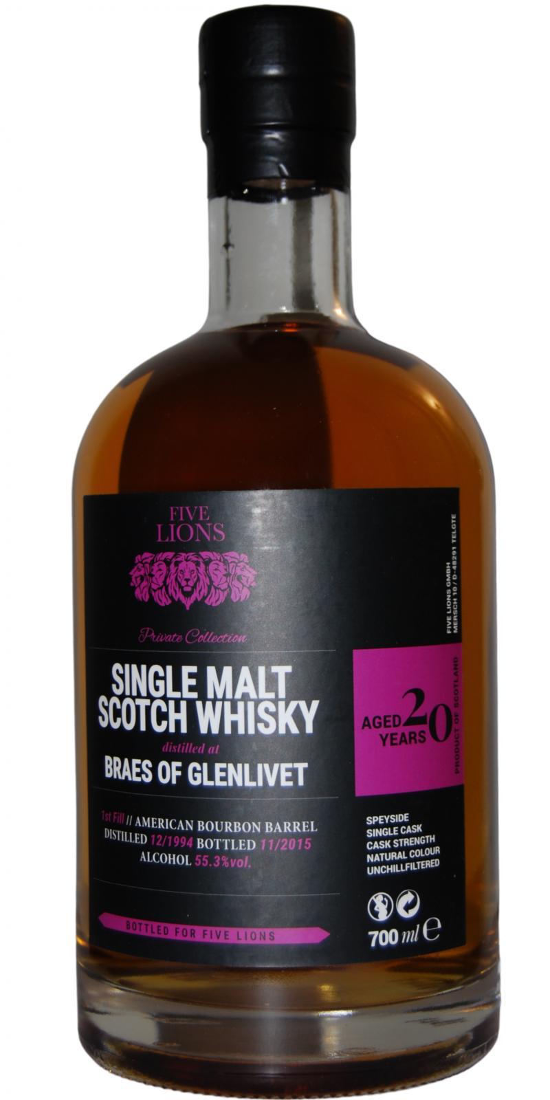 Braes of Glenlivet 1994 FL Private Collection