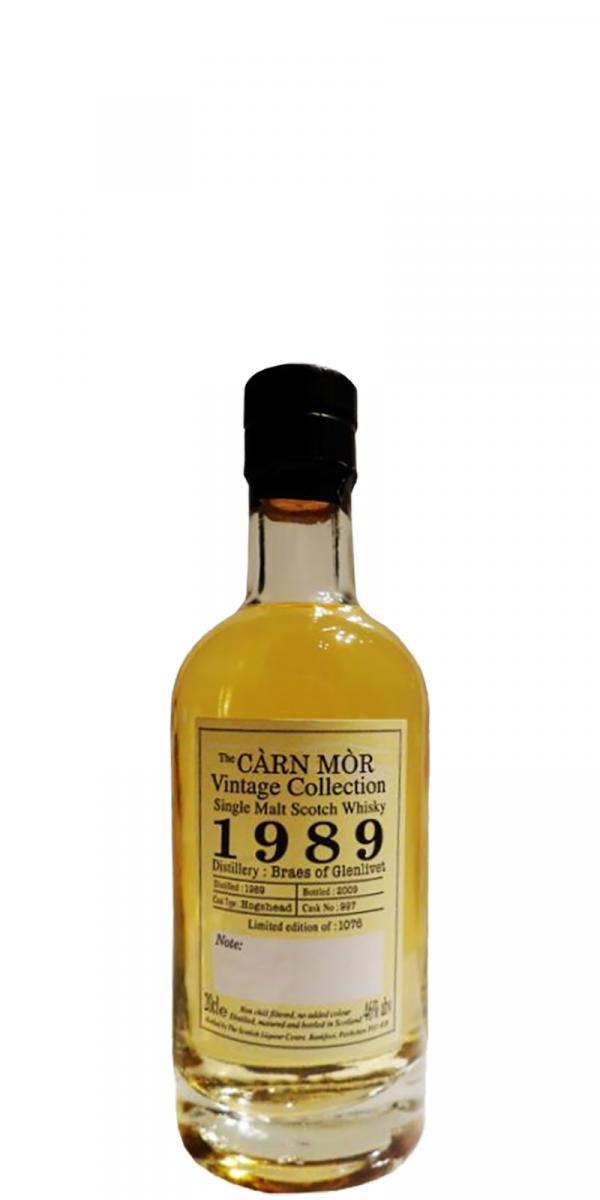 Braes of Glenlivet 1989 MMcK Càrn Mòr Vintage Collection