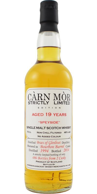 Braes of Glenlivet 1994 MMcK Càrn Mòr - Strictly Limited Edition