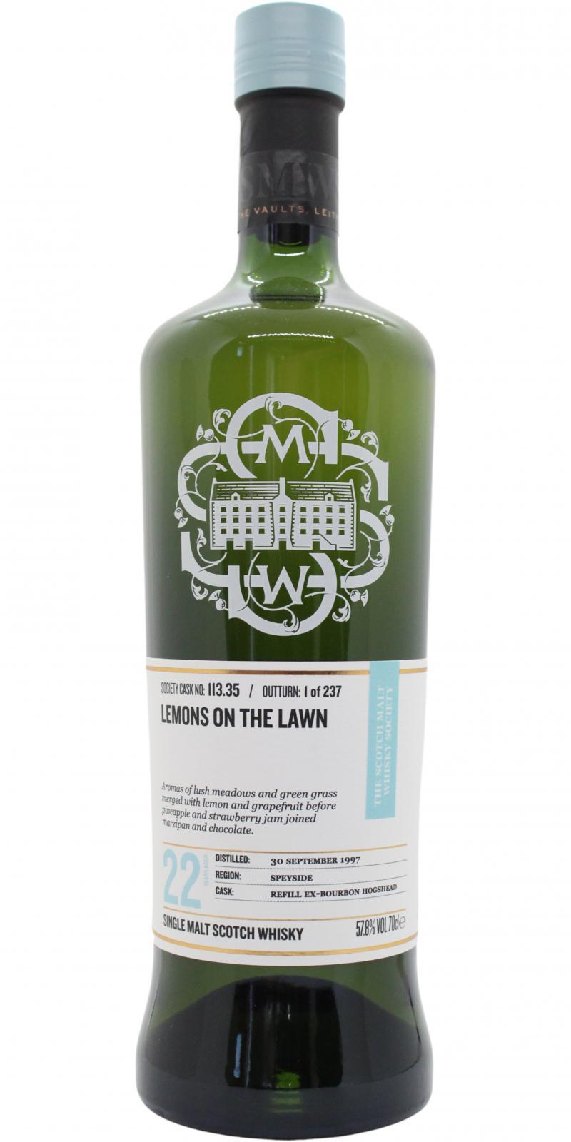 Braeval 1997 SMWS 113.35 Lemons on the lawn