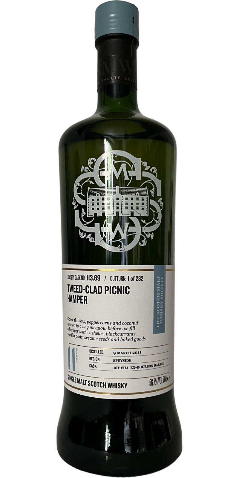 Braeval 2011 SMWS 113.69 Tweed-clad picnic hamper