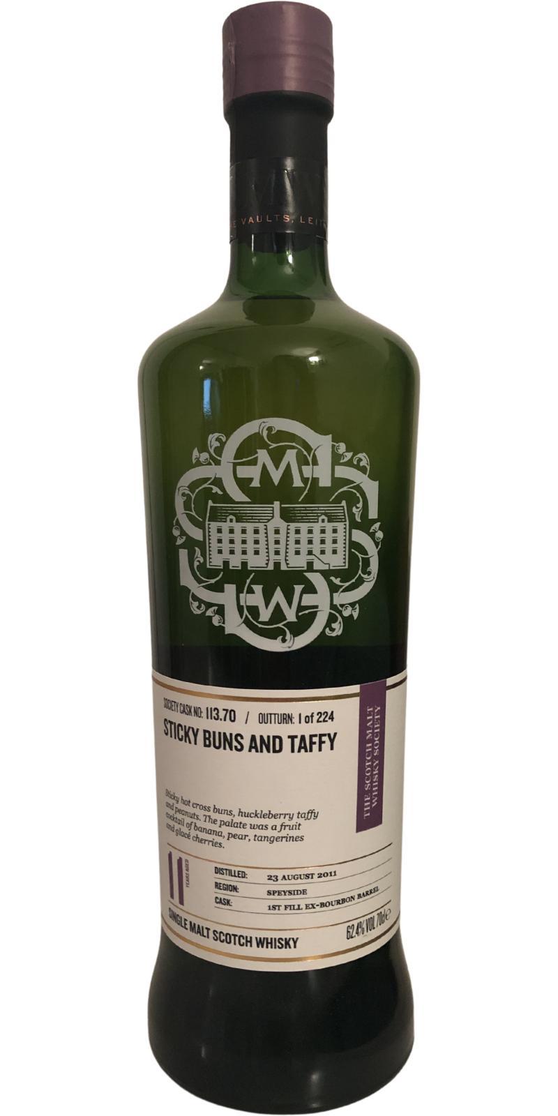 Braeval 2011 SMWS 113.70 Sticky buns and taffy