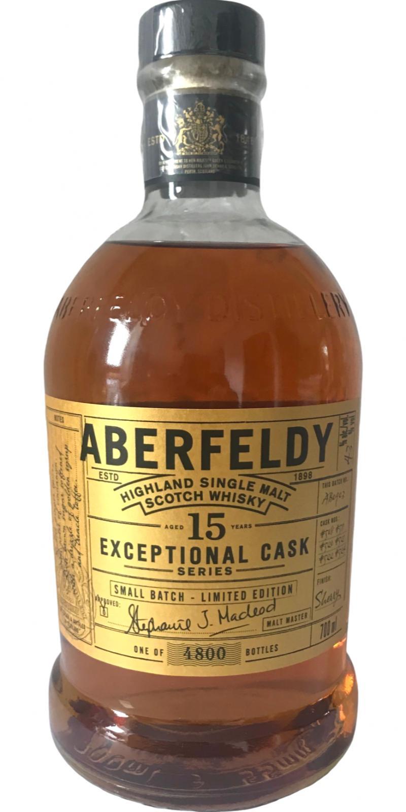 Aberfeldy 15-year-old Exceptional Cask Series