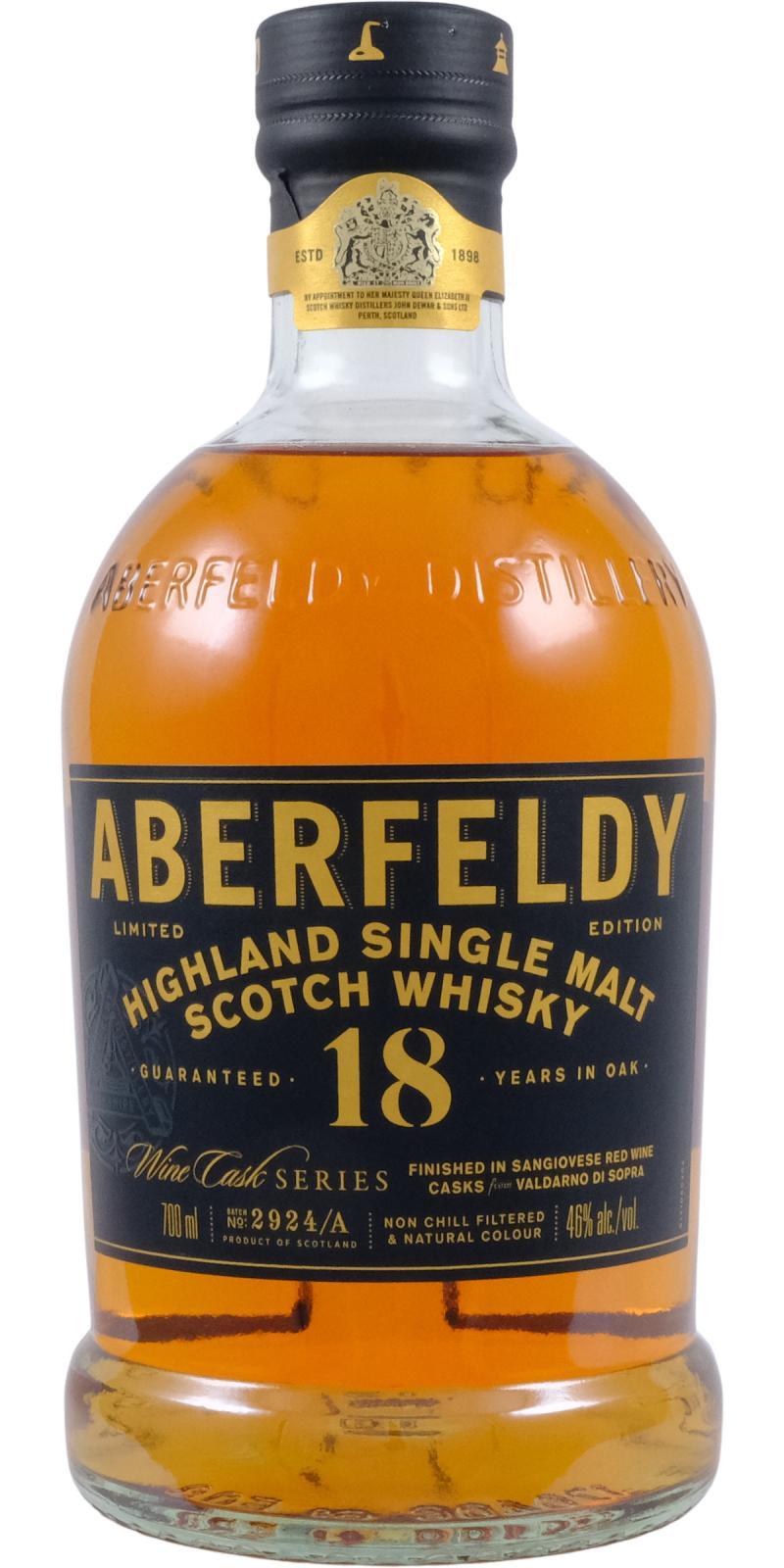 Aberfeldy 18-year-old Wine Cask Series