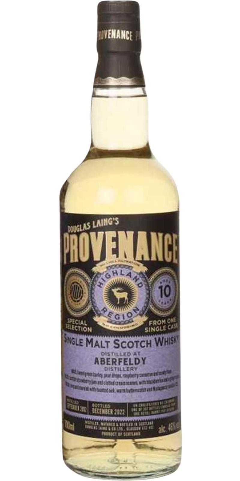 Aberfeldy 2012 DL Provenance