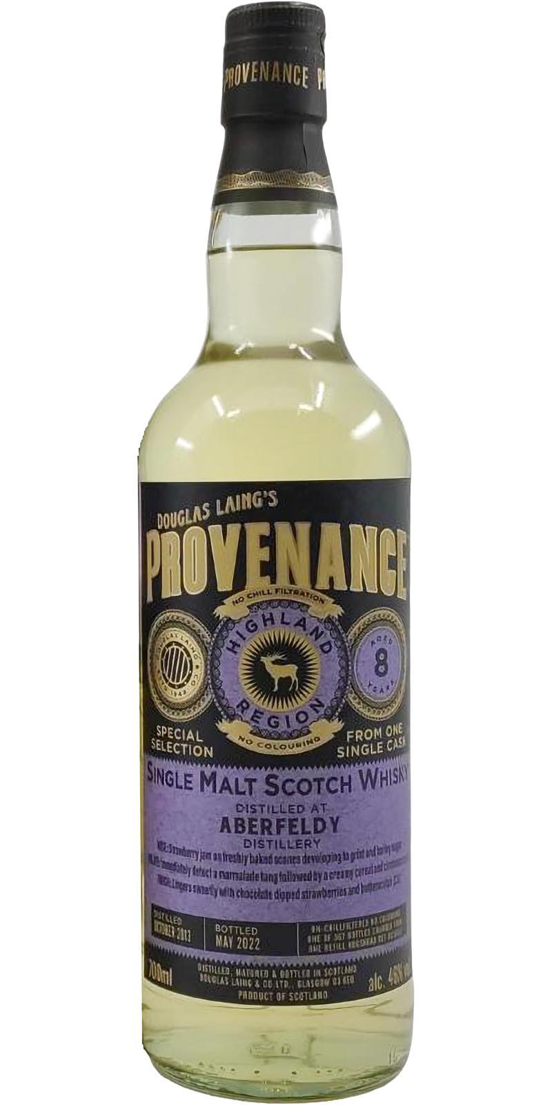 Aberfeldy 2013 DL Provenance