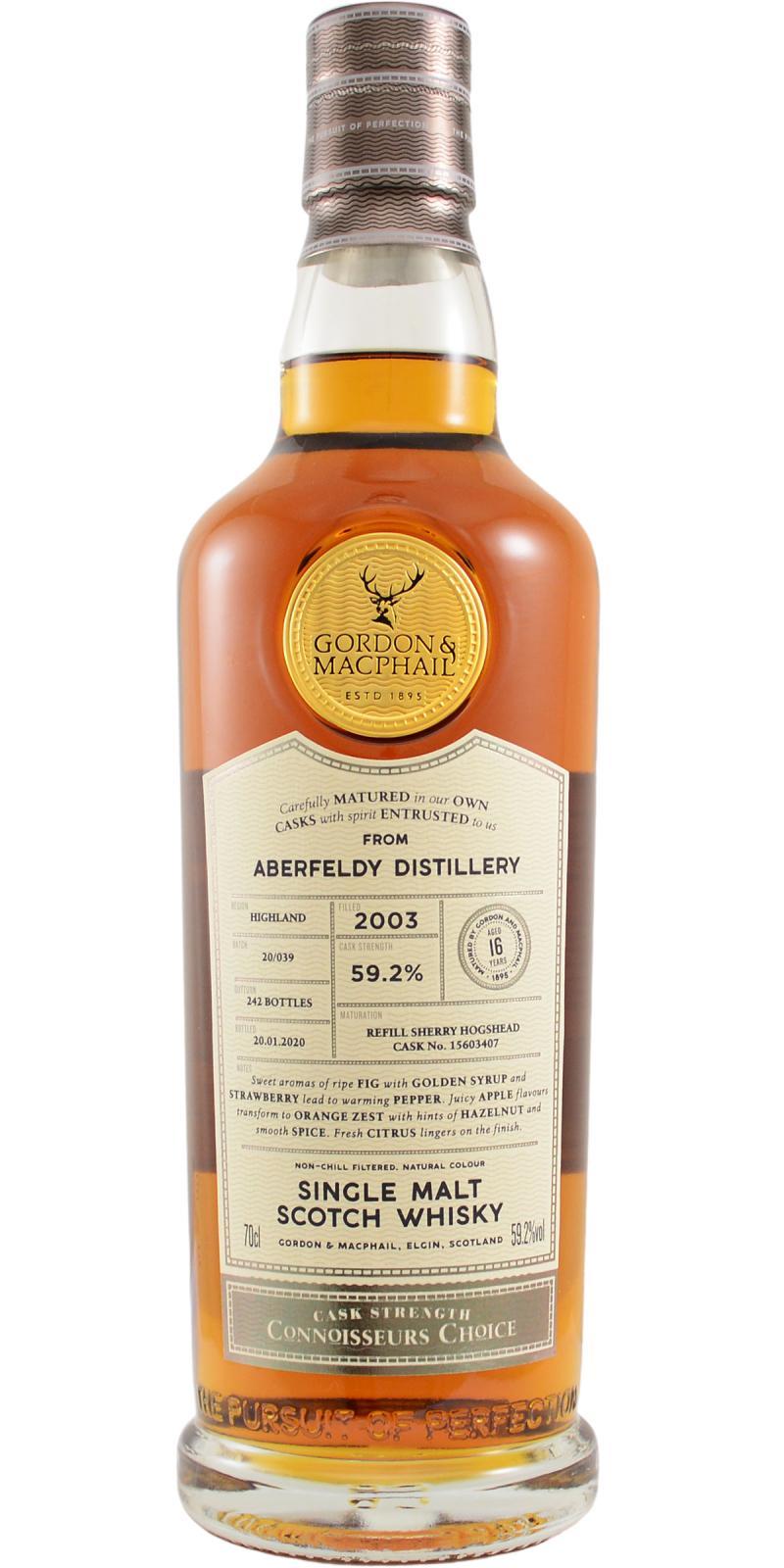 Aberfeldy 2003 GM Connoisseurs Choice - Cask Strength