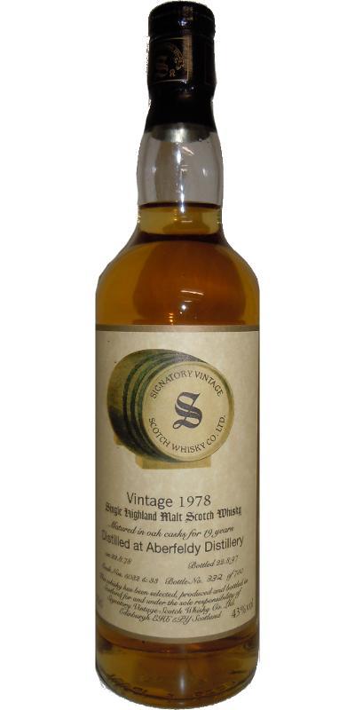 Aberfeldy 1978 SV Vintage Collection