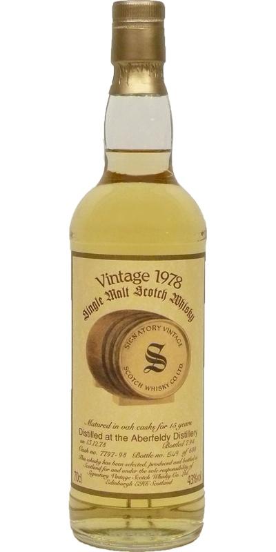 Aberfeldy 1978 SV Vintage Collection