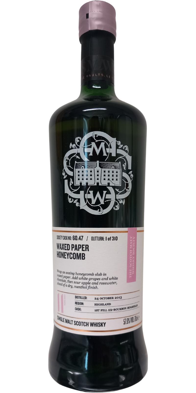 Aberfeldy 2013 SMWS 60.47 Waxed paper honeycomb