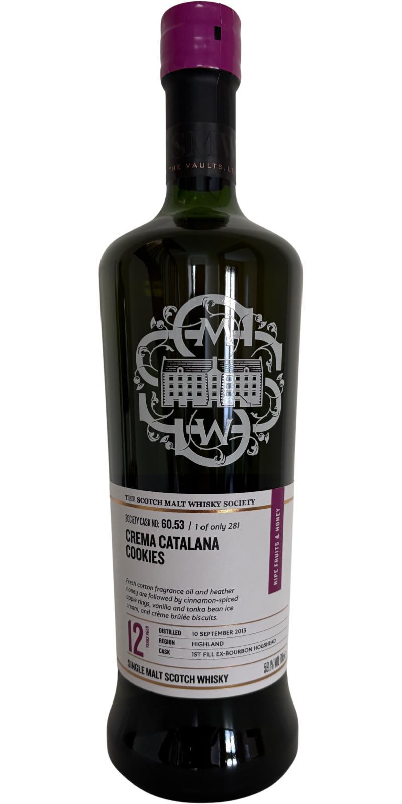 Aberfeldy 2013 SMWS 60.53 Crema Catalana cookies