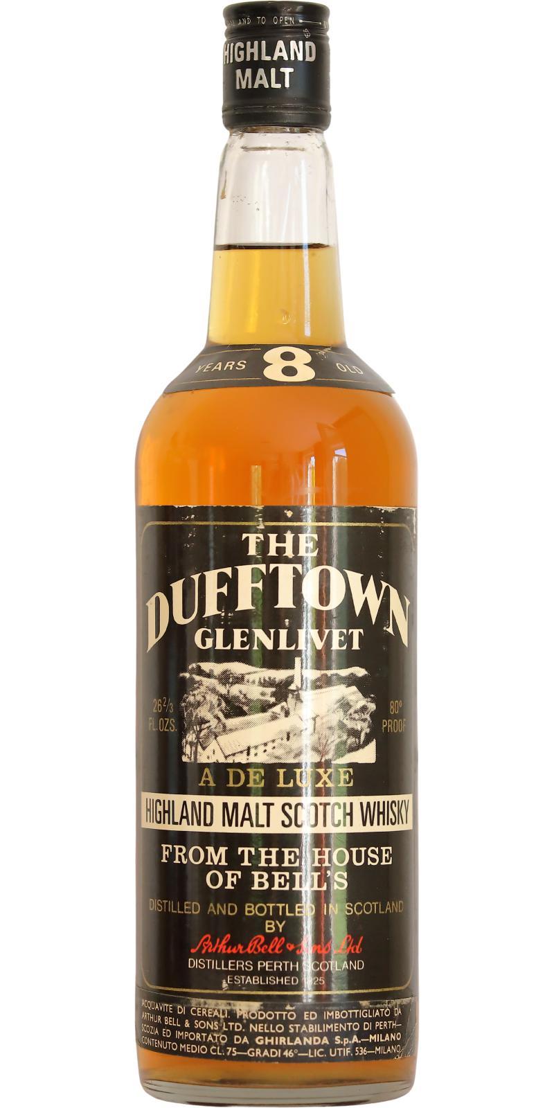 Dufftown 08-year-old A De Luxe Highland Malt Scotch Whisky from the House of Bell's
