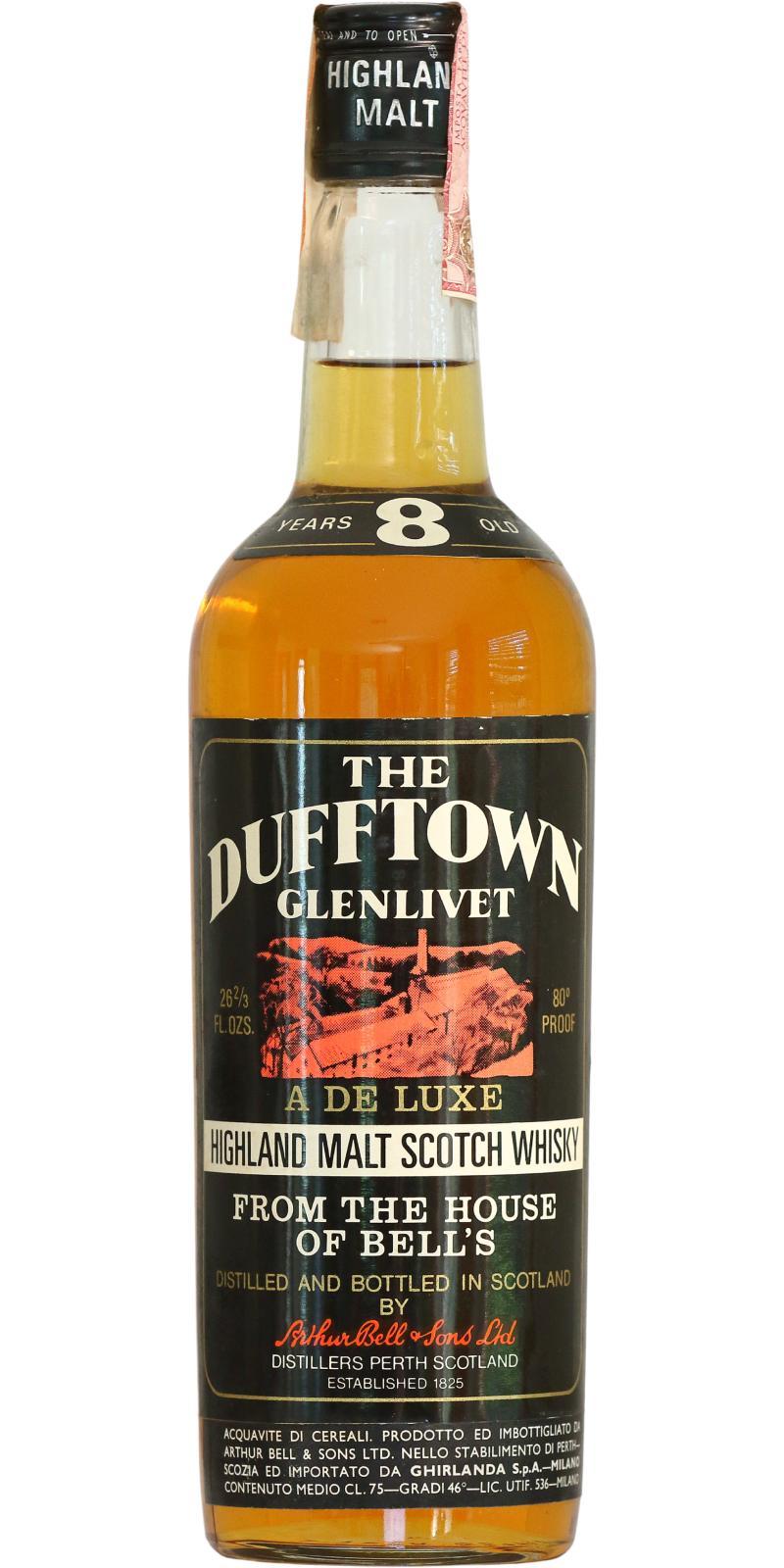 Dufftown 08-year-old A De Luxe Highland Malt Scotch Whisky from the House of Bell's