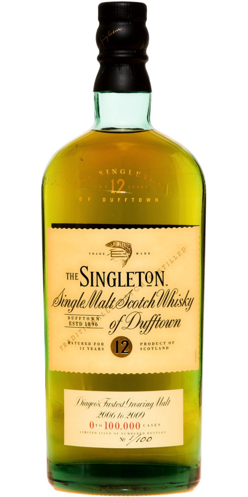 The Singleton of Dufftown 12-year-old Diageo's Fastest Growing Malt 2006 - 2009