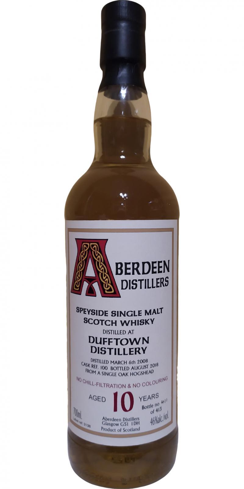 Dufftown 2008 BA Aberdeen Distillers