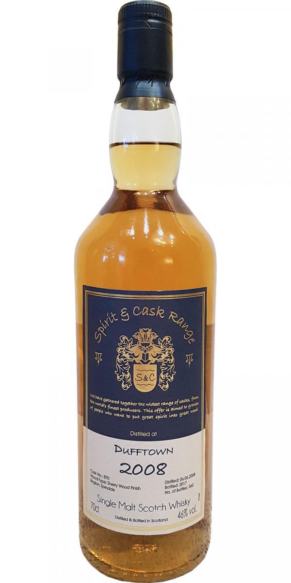 Dufftown 2008 Wx Spirit & Cask Range