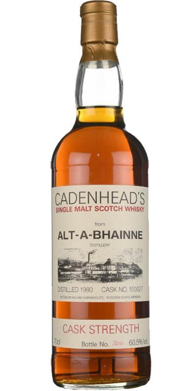 Allt-a-Bhainne 1980 CA Distillery Label