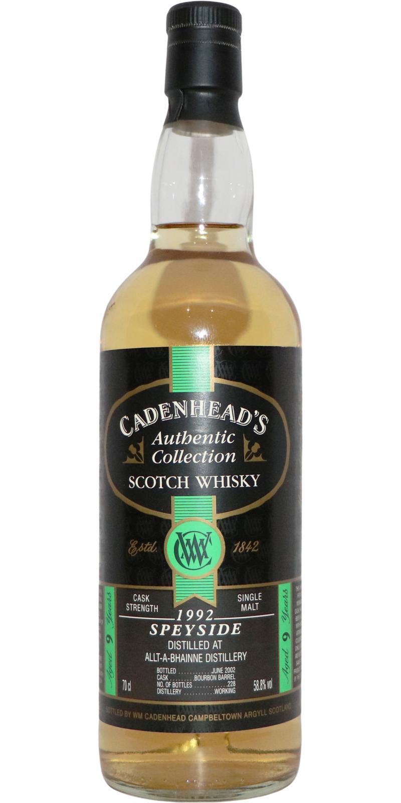 Allt-a-Bhainne 1992 CA Authentic Collection