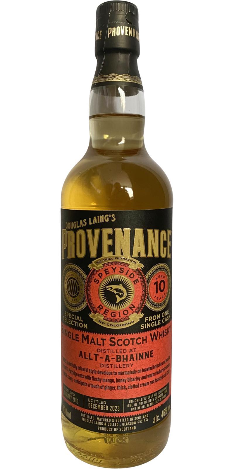 Allt-a-Bhainne 2013 DL Provenance