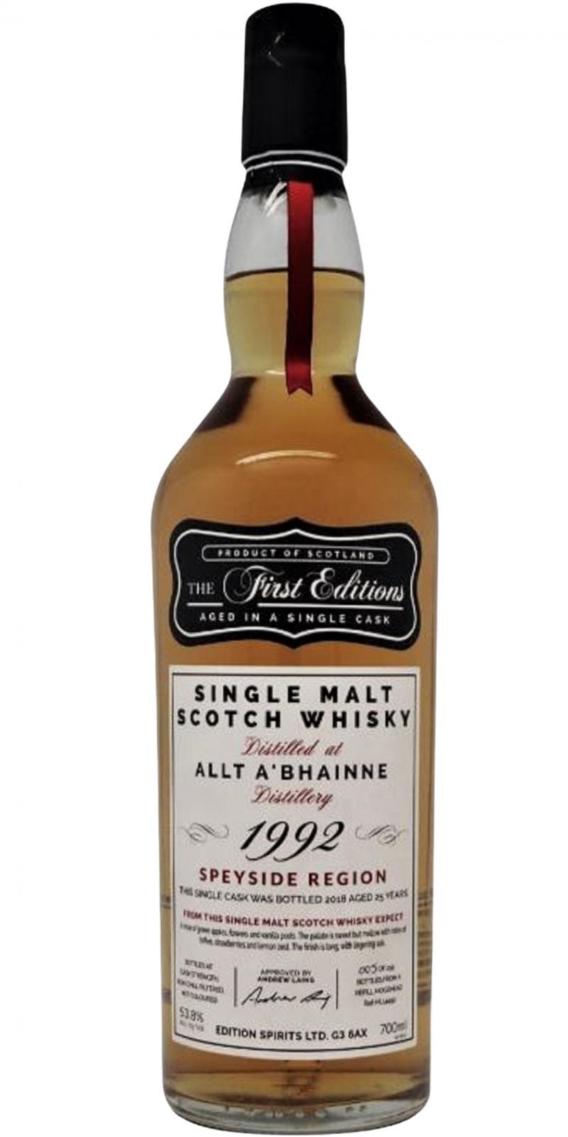 Allt-a-Bhainne 1992 ED The First Editions