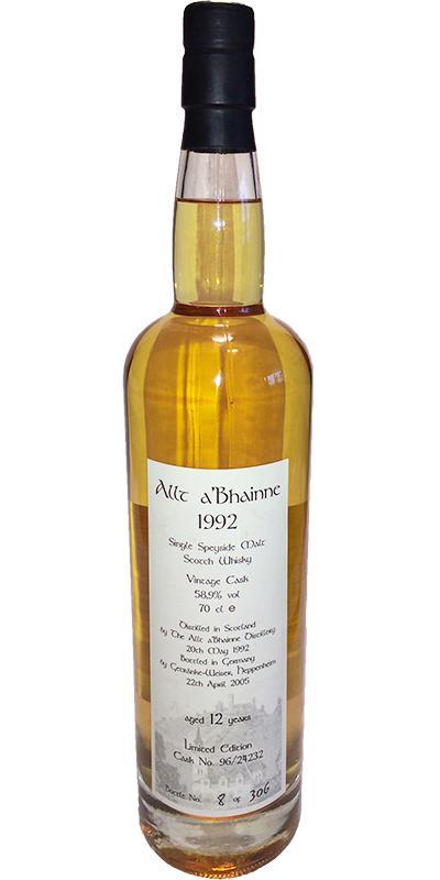 Allt-a-Bhainne 1992 GW Limited Edition