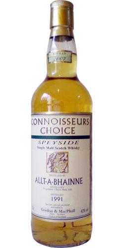 Allt-a-Bhainne 1991 GM Connoisseurs Choice