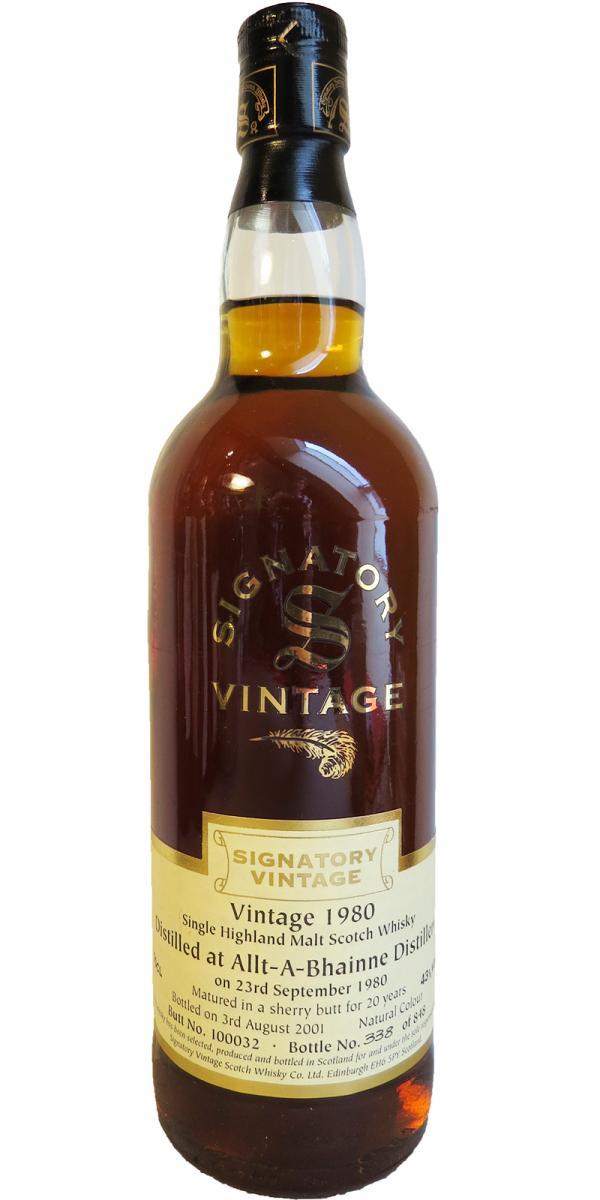 Allt-a-Bhainne 1980 SV Vintage Collection