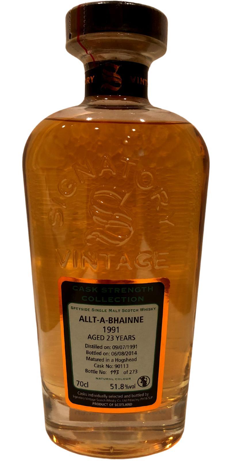 Allt-a-Bhainne 1991 SV Cask Strength Collection