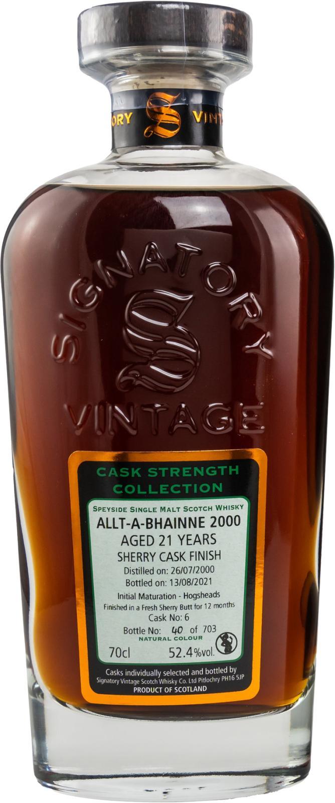 Allt-a-Bhainne 2000 SV Cask Strength Collection