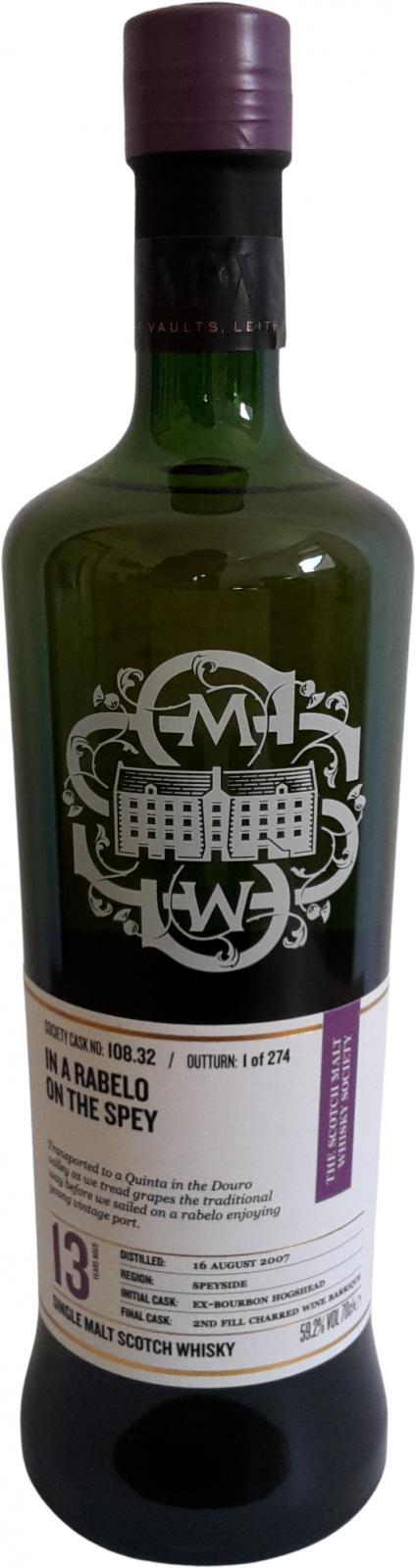 Allt-a-Bhainne 2007 SMWS 108.32 In a rabelo on the Spey