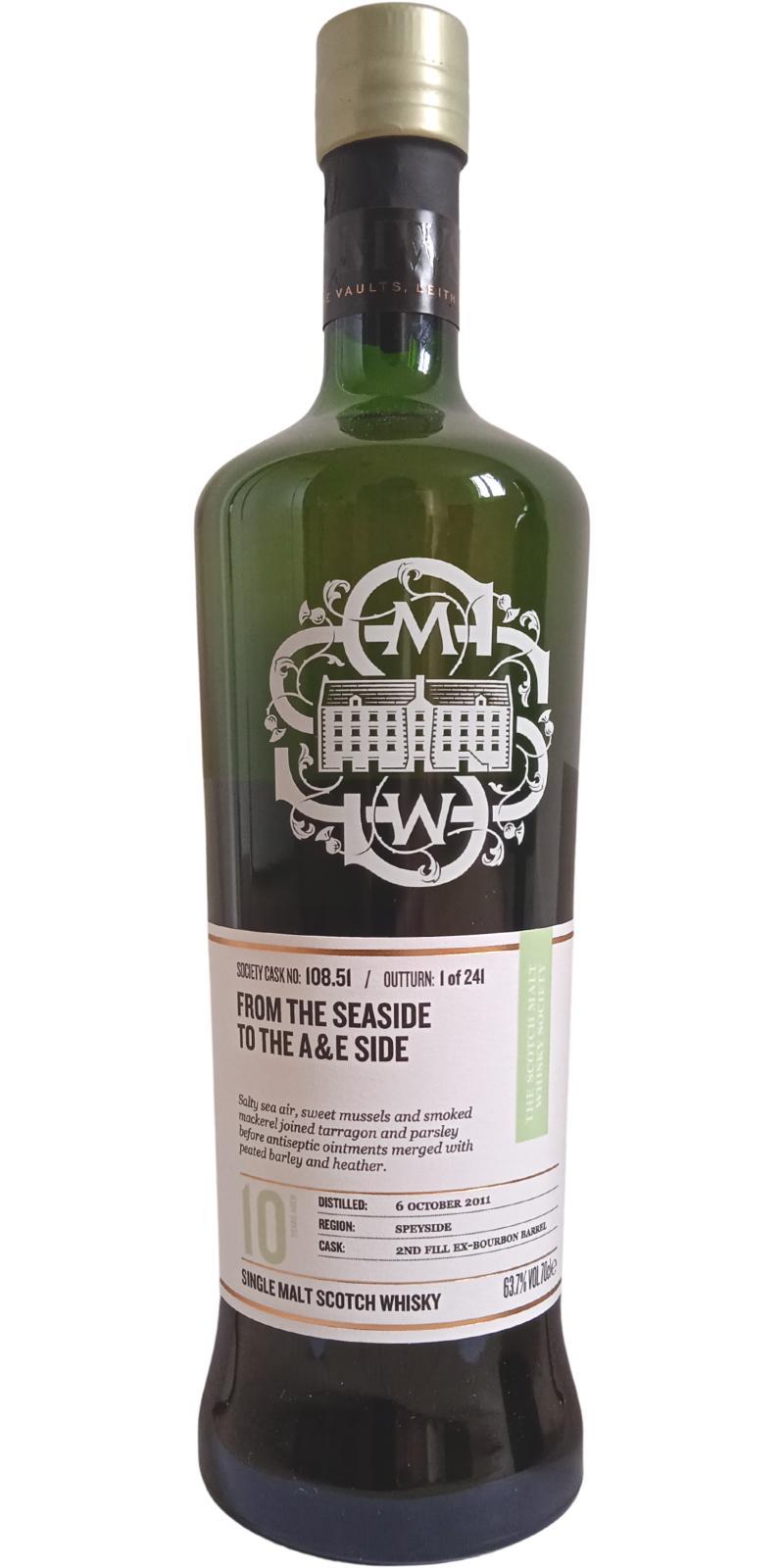 Allt-a-Bhainne 2011 SMWS 108.51 From the seaside to the A & E side